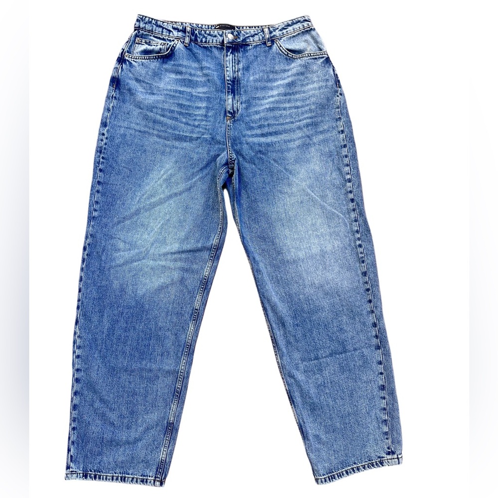 ASOS Design • Women’s Premium Hemp Blend Super Slouchy Mid Blue Mom Jeans NWOT - Picture 5 of 11